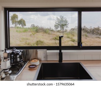 Tiny Home Interior In Wilderness