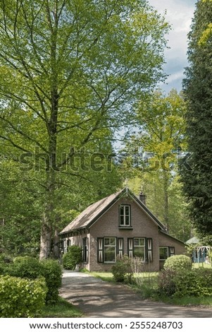 Tiny house in the forest at Maatschappij van Weldadigheid Frederiksoord Drenthe Netherlands. Unesco world heritage.