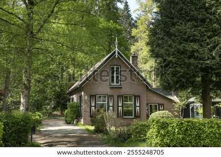 Tiny house in the forest at Maatschappij van Weldadigheid Frederiksoord Drenthe Netherlands. Unesco world heritage.