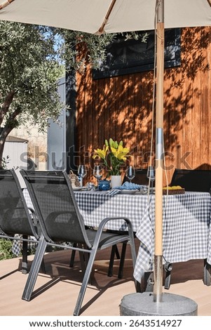 Tiny House interior design Free Life. Flexibility and freedom, natural life in olive trees