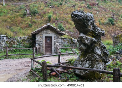 A tiny mountain cabin