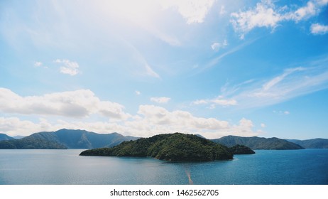 Tiny Tropical Island With Stunning Blue Skies