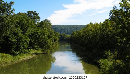 The Tioga River at the New York-Pennsylvania State Line - Powered by Shutterstock