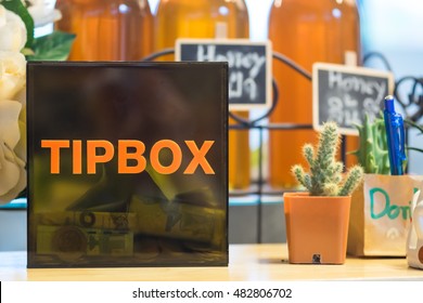 Tip Box, Plastic Box In Restaurant