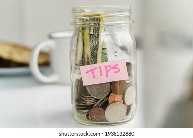 Tip Jar At A Cafe