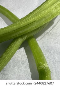 The tip of the vegetable is one with the other.কি 