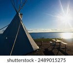 Tipi camping. Lac La Biche Alberta.