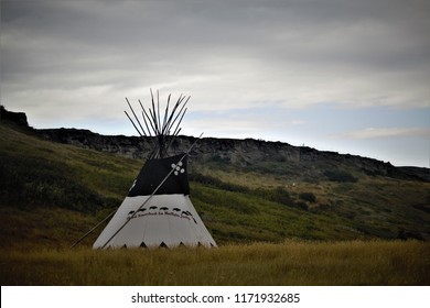 Tipi At Head Smashed In Buffalo Jump Alberta