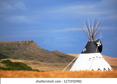 Tipi At Head Smashed In Buffalo Jump Alberta