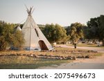Tipi tent in a natural area of ​​Cadiz Spain