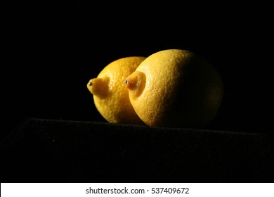 tips of lemons looking like breasts