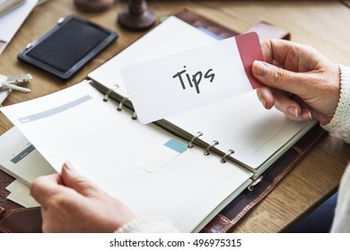 Tips Tricks Helpful Information Concept