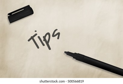 Tips Tricks Helpful Information Concept