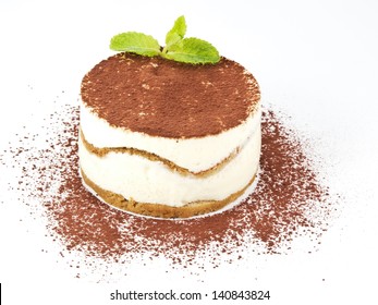 Tiramisu. Isolated On White