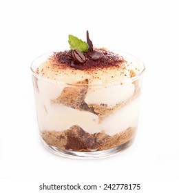 Tiramisu Isolated On White