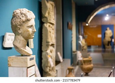 TIRANA, ALBANIA - 31 March 2022: Interior Of The National History Museum With Exhibits On Display In The Hall