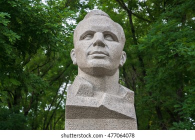 TIRASPOL, TRANSNISTRIA - CIRCA AUGUST 2016: Statue Of Jurij Alexejevic Gagarin In Tiraspol, The Capital Of Transnistria, A Self Governing Territory Not Recognised By United Nations