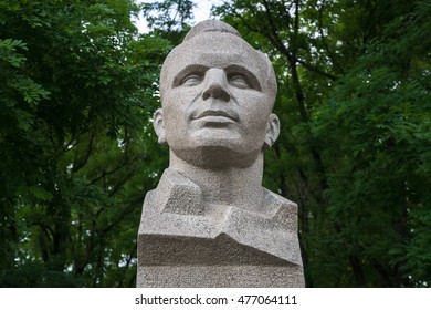 TIRASPOL, TRANSNISTRIA - CIRCA AUGUST 2016: Statue Of Jurij Alexejevic Gagarin In Tiraspol, The Capital Of Transnistria, A Self Governing Territory Not Recognised By United Nations