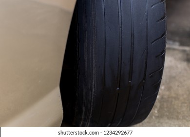 Tire Bald Dangerous Of Using, Tire Wear Concept