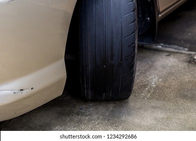 Tire Bald Dangerous Of Using, Tire Wear Concept