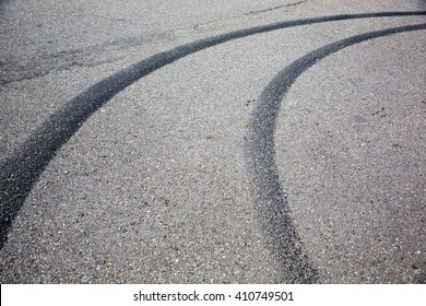 Tire Mark On Road