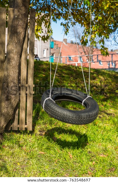 Tire Swing Hanging Tree Stock Photo Edit Now 763548697