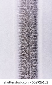 Tire Traces In Snow