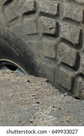 Tire Tread Pattern Of Roadroller