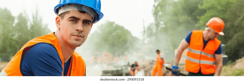 Tired Construction Worker Is Thinking About Perspectives