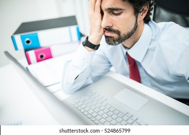 Tired And Discouraged Businessman Portrait