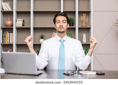 Tired frustrated and overworked business man sitting in the office and thinking about problems in business	 - Powered by Shutterstock