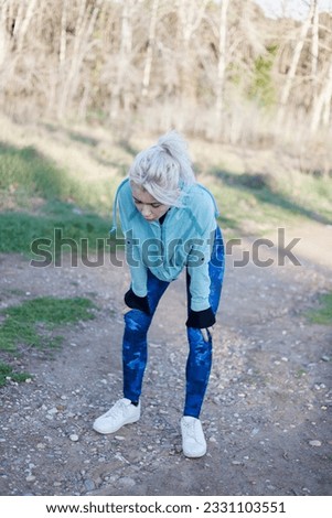 Similar – Porträt einer jungen Frau geht als Training nach draußen.