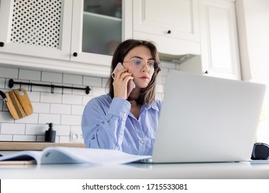 Tired Young Single Mother Feeling Stressed Because Of Financial Problems, Working Through Finances In Kitchen, Doesn't Have Enough Money To Pay Off Mortage Debt