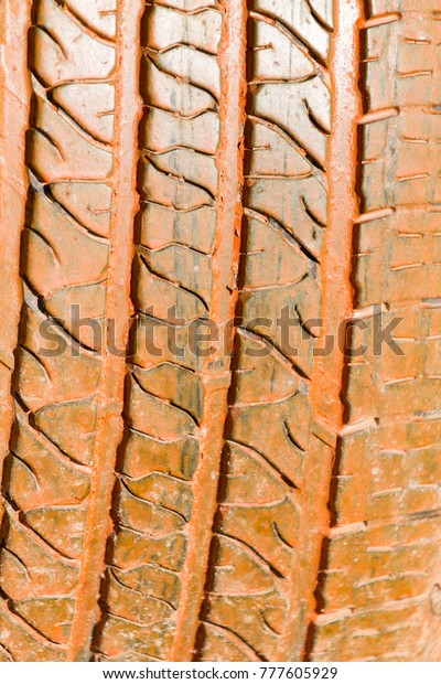Tires
from the car painted with paint as a
background