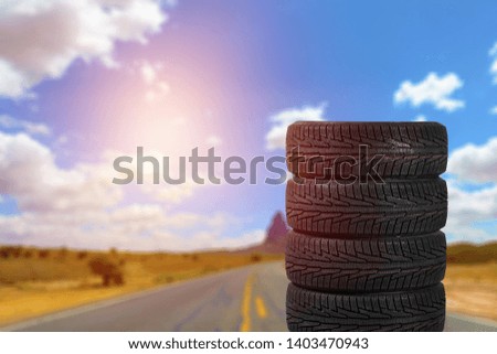 Tires objects isolated on  background