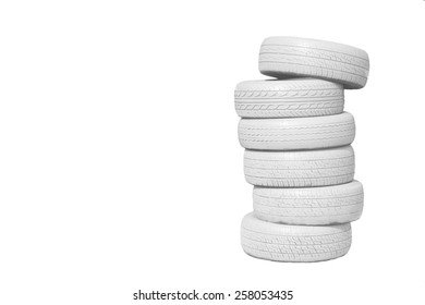 Tires On White Background