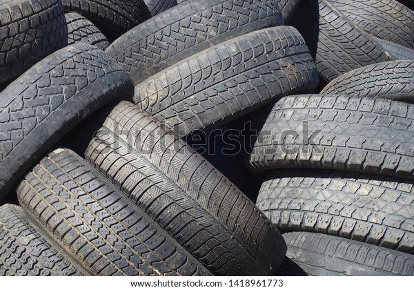 tires rubber\
recycling stack dump car waste\
