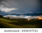 tirol, alps, landscape, nightsky, clouds