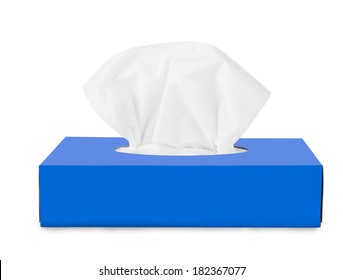 Tissue Box Isolated On A White Background