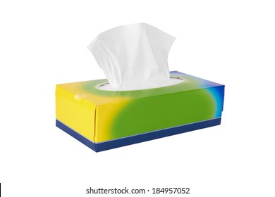 Tissue Box Isolated On A White Background