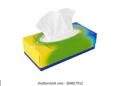 Tissue Box Isolated On A White Background