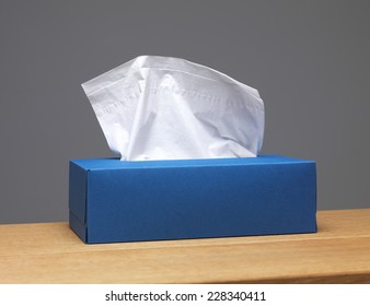 blue tissue box