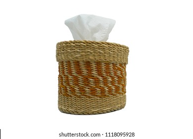 Tissue box on white background. Thai traditional style