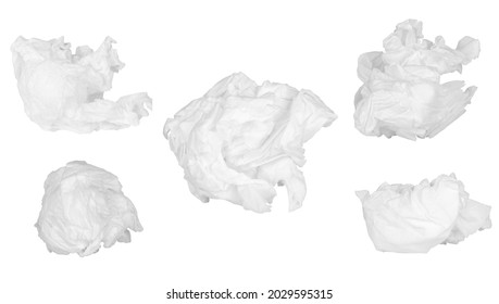 Tissue Paper Ball Isolated On White Background.