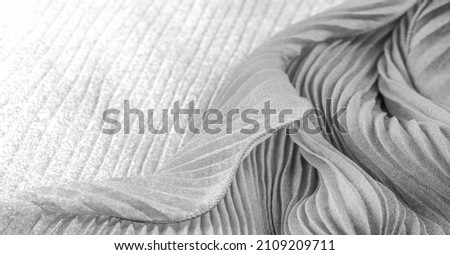tissue, textile, cloth, fabric, web, texture, gray silver corrugation fabric, undulation ripple wave