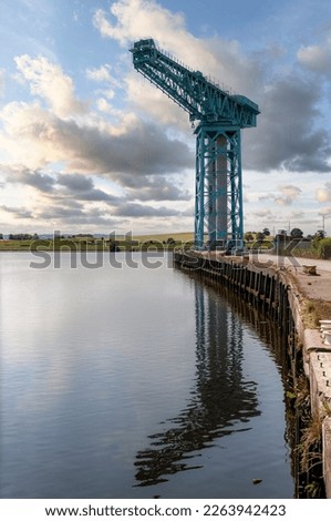 The Titan crane is the last remaining evidence of the John Brown's Shipyard on the Clyde riverside at Clydebank.