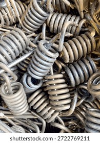 Titanium heating elements rejected from a manufacturing process ready to be recycled