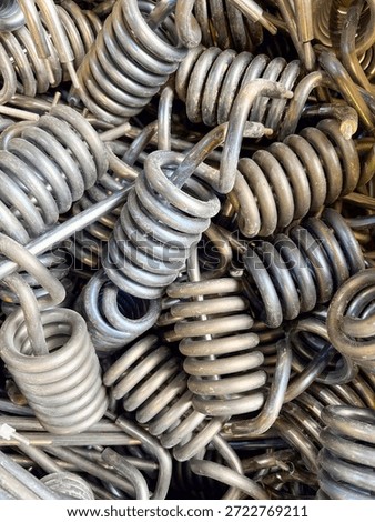 Titanium heating elements rejected from a manufacturing process ready to be recycled