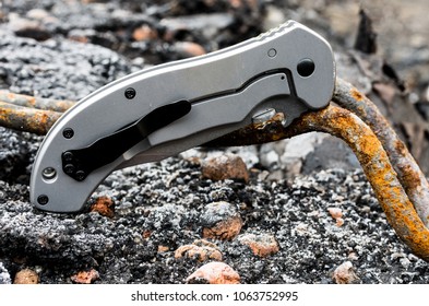 Titanium Knife Handle Knife Clip Pocket Stock Photo 1063752995 ...