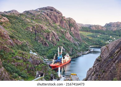 Titanium Mining Industry In Norway. Ilmenite (iron Titanate Ore) Mine By Jossingfjord In Rogaland County, Norway.